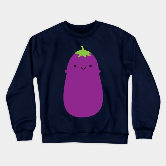 Kawaii Eggplant Aubergine Crewneck Sweatshirt by marcelinesmith